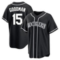 Johmsee C.Rockies #15 Hunter Goodman Player Black Fashion Out Home Game Stitched Jerseys