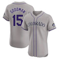 Johmsee C.Rockies #15 Hunter Goodman Player Gray Limited Elite Home Stitched Jerseys