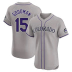 Johmsee C.Rockies #15 Hunter Goodman Player Gray Limited Elite Home Stitched Jerseys