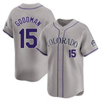 Johmsee C.Rockies #15 Hunter Goodman Player Gray Limited Home Stitched Jerseys