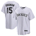 Johmsee C.Rockies #15 Hunter Goodman Player White Game Home Stitched Jerseys