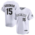 Johmsee C.Rockies #15 Hunter Goodman Player White Limited Home Stitched Jerseys