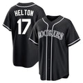 Johmsee C.Rockies #17 Todd Helton Player Black Fashion Out Home Game Stitched Jerseys