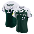 Johmsee C.Rockies #17 Todd Helton Player Green City Connect Limited Elite Home Stitched Jerseys