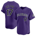 Johmsee C.Rockies #17 Todd Helton Player Purple Limited Home Stitched Jerseys