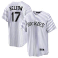 Johmsee C.Rockies #17 Todd Helton Player White Game Home Stitched Jerseys