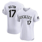 Johmsee C.Rockies #17 Todd Helton Player White Limited Elite Home Stitched Jerseys