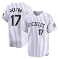 Johmsee C.Rockies #17 Todd Helton Player White Limited Home Stitched Jerseys