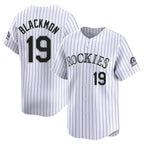 Johmsee C.Rockies #19 Charlie Blackmon Player White Limited Home Stitched Jerseys