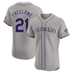 Johmsee C.Rockies #21 Kyle Freeland Player Gray Limited Elite Home Stitched Jerseys