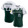 Johmsee C.Rockies #21 Kyle Freeland Player Green City Connect Limited Elite Home Stitched Jerseys