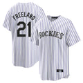 Johmsee C.Rockies #21 Kyle Freeland Player White Game Home Stitched Jerseys