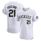 Johmsee C.Rockies #21 Kyle Freeland Player White Limited Elite Home Stitched Jerseys