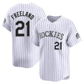 Johmsee C.Rockies #21 Kyle Freeland Player White Limited Home Stitched Jerseys
