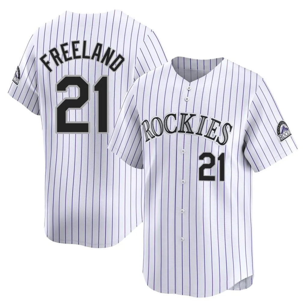 Johmsee C.Rockies #21 Kyle Freeland Player White Limited Home Stitched Jerseys