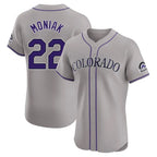 Johmsee C.Rockies #22 Mickey Moniak Player Gray Limited Elite Home Stitched Jerseys