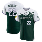 Johmsee C.Rockies #22 Mickey Moniak Player Green City Connect Limited Elite Home Stitched Jerseys