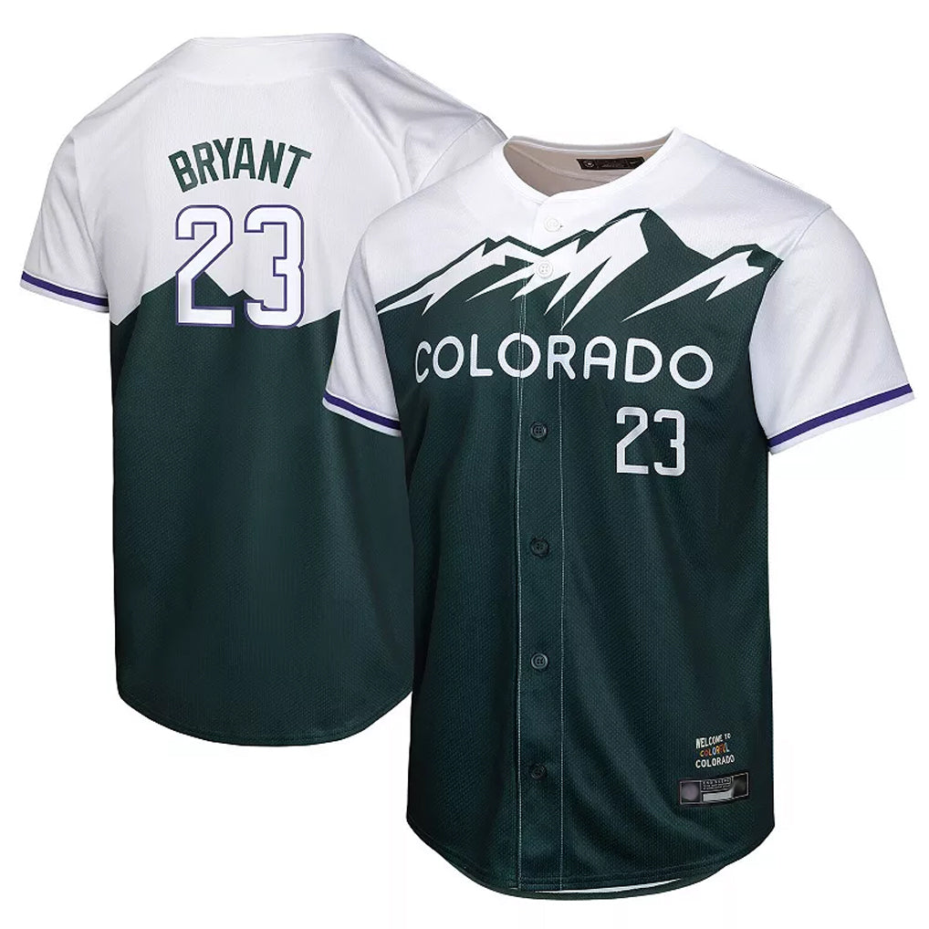Johmsee C.Rockies #23 Kris Bryant Player Green City Connect Limited Home Game Stitched Jerseys