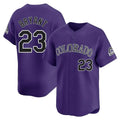Johmsee C.Rockies #23 Kris Bryant Player Purple Limited Home Stitched Jerseys