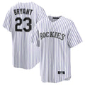 Johmsee C.Rockies #23 Kris Bryant Player White Game Home Stitched Jerseys