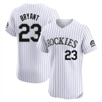 Johmsee C.Rockies #23 Kris Bryant Player White Limited Elite Home Stitched Jerseys
