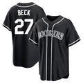 Johmsee C.Rockies #27 Jordan Beck Player Black Fashion Out Home Game Stitched Jerseys