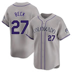 Johmsee C.Rockies #27 Jordan Beck Player Gray Limited Home Stitched Jerseys