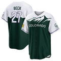 Johmsee C.Rockies #27 Jordan Beck Player Green City Connect Home Game Stitched Jerseys