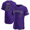 Johmsee C.Rockies #27 Jordan Beck Player Purple Limited Elite Home Stitched Jerseys