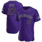 Johmsee C.Rockies #27 Jordan Beck Player Purple Limited Elite Home Stitched Jerseys