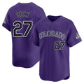 Johmsee C.Rockies #27 Jordan Beck Player Purple Limited Home Stitched Jerseys