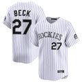 Johmsee C.Rockies #27 Jordan Beck Player White Limited Home Stitched Jerseys
