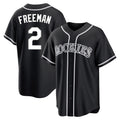 Johmsee C.Rockies #2 Tyler Freeman Player Black Fashion Out Home Game Stitched Jerseys