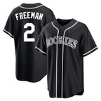 Johmsee C.Rockies #2 Tyler Freeman Player Black Fashion Out Home Game Stitched Jerseys