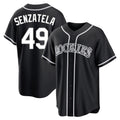 Johmsee C.Rockies #49 Antonio Senzatela Player Black Fashion Out Home Game Stitched Jerseys