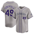 Johmsee C.Rockies #49 Antonio Senzatela Player Gray Limited Home Stitched Jerseys