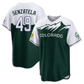 Johmsee C.Rockies #49 Antonio Senzatela Player Green City Connect Home Game Stitched Jerseys