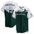 Johmsee C.Rockies #49 Antonio Senzatela Player Green City Connect Home Game Stitched Jerseys