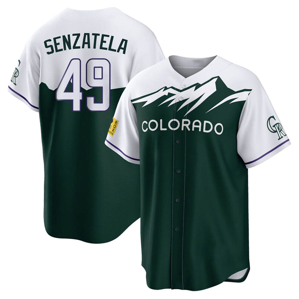 Johmsee C.Rockies #49 Antonio Senzatela Player Green City Connect Home Game Stitched Jerseys