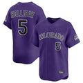 Johmsee C.Rockies #5 Matt Holliday Player Purple Limited Home Stitched Jerseys