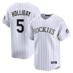 Johmsee C.Rockies #5 Matt Holliday Player White Limited Home Stitched Jerseys
