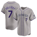Johmsee C.Rockies #7 Matt Holliday Player Gray Limited Home Stitched Jerseys
