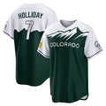 Johmsee C.Rockies #7 Matt Holliday Player Green City Connect Home Game Stitched Jerseys