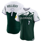 Johmsee C.Rockies #7 Matt Holliday Player Green City Connect Limited Elite Home Stitched Jerseys
