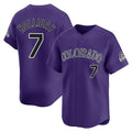 Johmsee C.Rockies #7 Matt Holliday Player Purple Limited Home Stitched Jerseys