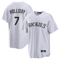 Johmsee C.Rockies #7 Matt Holliday Player White Game Home Stitched Jerseys