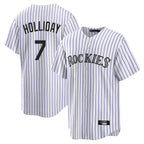 Johmsee C.Rockies #7 Matt Holliday Player White Game Home Stitched Jerseys