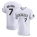Johmsee C.Rockies #7 Matt Holliday Player White Limited Elite Home Stitched Jerseys