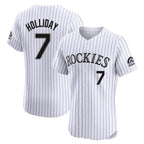 Johmsee C.Rockies #7 Matt Holliday Player White Limited Elite Home Stitched Jerseys