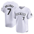 Johmsee C.Rockies #7 Matt Holliday Player White Limited Home Stitched Jerseys